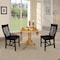 International Concepts 42 in. Dual Drop Leaf Table with 2 Slat Back Dining Chairs - 3 Piece Dining Set K04-42DP-C46-61P - alternate 4